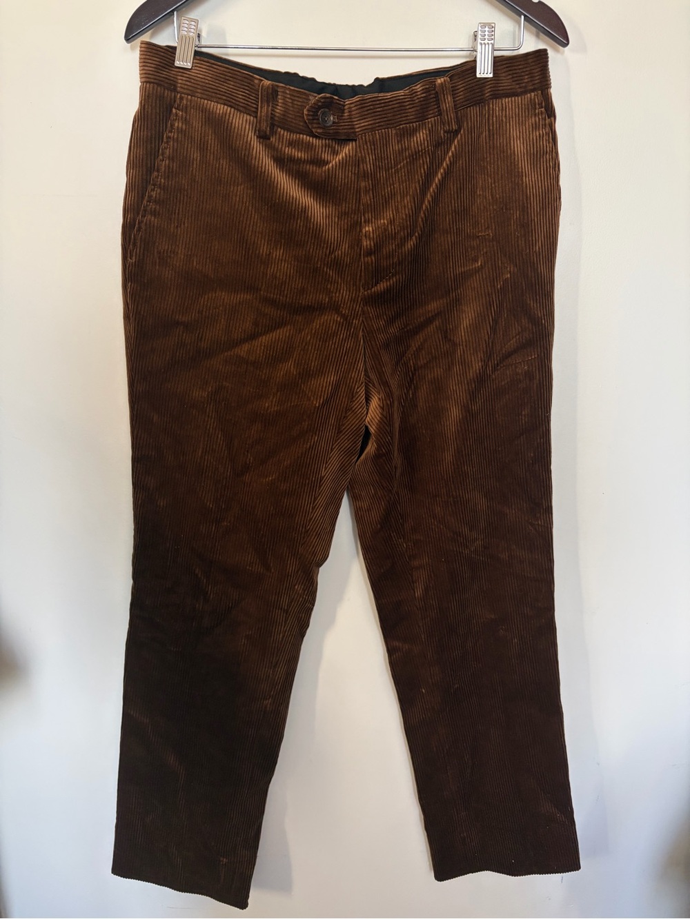 Spier & Mackay brisbane moss Cotton Brown Corduroy Slim Normal Trousers size 33